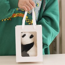 판다 인형 팔찌 곰 동물 생일 선물 애착, 팬더 + 가방, 17cm