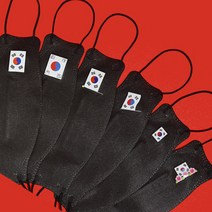 태극기 마스크 10매입 KF94 블랙 인쇄 로고 디자인 전사 프린팅 기업 단체 홍보, 국기게양(10매)
