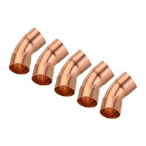 MECCANIXITY 45도 엘보 구리 피팅 HVAC 에어컨용 1.9씨엠 CM(3 4인치) ID 연결 5개 팩, 3/4 Inch