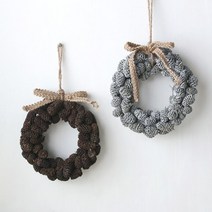 솔방울 리스 캔들링(2color).인테홀릭, 그레이, 상세설명 참조