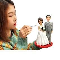 맞춤제작 결혼기념일 선물 남친 여친 어버이날 웨딩 17cm 버블 3D피규어 웨딩 부부의날, 18cm 싱글