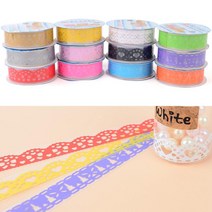 포장 컬러 레이스 필름지 테이프 랜덤발송 5개 문구점 오피스, 노란색