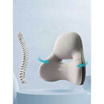 자동차허리쿠션 통기성 메모리폼 자동차등받이 2종, 이탈리아 원단 A타입) 핑크