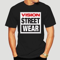 New Vision Street Wear 스케이트보드 - Custom Men Black T-Shirt Tee 2034A