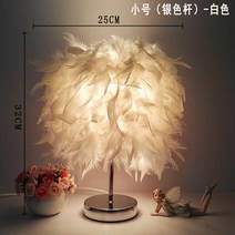 깃털 LED 조명 침실 감성 인테리어 여캠 간접조명 자취방 밝기조절, 밝기조절 X, 깃털 조명 실버스탠드 (소형)