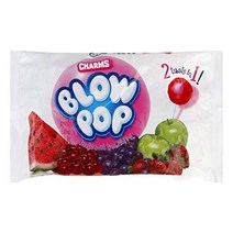 Charms (1) Bag Blow Pop Bubble Gum Filled Pops - 2 Treats in 1! Assorted Flavors Lollipop Halloween, 상세참조, 1