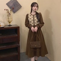 루나 여성 겨울 세련된 원피스 하객룩 니트 도툼한 서현 원피스