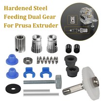 3D프린터부품 노즐 키트 이중 기어 압출기 경화 강철 압출 피딩 드라이브 Prusa i3 DIY Bowden 직접 3D 프린터 부품, 1.1 set