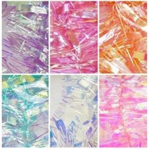 유리조각 네일필름 6종 오로라 글래스 페이퍼 유리네일 얼음네일 홀로그램, 퍼플