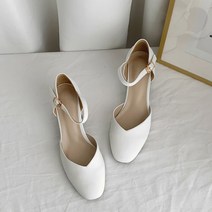 나나구두 여성 누박 사이드 오픈 미들힐 메리제인 스트랩 구두5cm