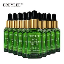 BREYLEE 얼굴 피부 세럼 여드름 얼굴 여드름 흉터 제거 수축 모공 케어 화이트닝 복구 여드름 에센스 10PCS, 1.1PCS
