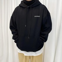 VANANA2 브랜드 정품 기모 오버핏 블랙 후드티