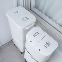 분리수거대 대용량분리수거함 아파트쓰레기통 업소용쓰레기 대형 재활용 가정용, 2단 분리수거함(발판형)