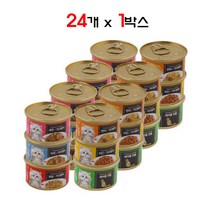 프리미엄 골드 런치캔 80g 24개입 고양이간식, 새우