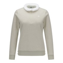 슈페리어여성 수입원단 밍크트리밍 포인트 집업 긴팔 티셔츠 베이지 (L0B140953)