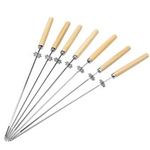 [꼬치 18개] 자동 양꼬치 기계 가정용 무연 닭꼬치 꼬치구이 바베큐 전기 양갈비 캠핑 미니로스터 홈핑 그릴 회전, 꼬치 18개(기계 미포함)