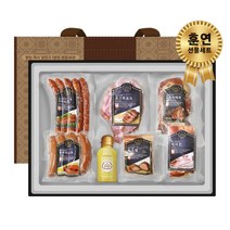 퀸주트 훈연세트 로스햄+로스트포크+베이컨+갈비바베큐+복부어스트+카바노치+소스, 선물용 고급가방