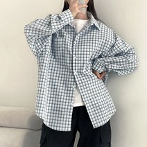 [힙덮는/보이핏] 빈티지 무드 클래식 캠퍼스 새내기룩 고방 멀티 체크 오버 박시핏 셔츠 남방 2color]체크웨어남방