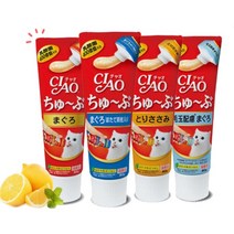 이나바 챠오츄르 챠오츄브 고양이간식 80g 파우치, 참치, 10개