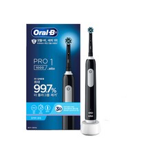 오랄비 전동칫솔 Pro1000 본품 (블랙/블루), Pro1000 블랙 본품 Q045