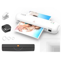 코팅기 가정용 a3 a4 코팅 sl280 라미네이터 기계 세트 크기 뜨겁고 차가운 라미네이션 2 롤러 시스템 w 12 라미네이팅 파우치 종이 커터 코너 라운더, 에, 하얀색