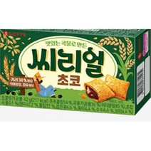 칠성 스낵바 회사간식 탕비실간식 맛있는 곡물로 만든 롯데 씨리얼 초코 간식박스 과자세트 대용량과자 42G 5개, 20세트