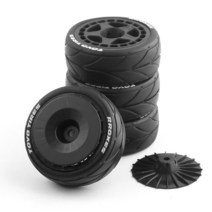 1/10 RC 랠리 온로드 레이싱 타미야 TT02 XV01 HSP 94123 HPI 교쇼 wltoys용 65mm 플라스틱 휠 림 고무 타, 20 2 B black
