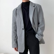 콘피아르 오버핏 모직 원버튼 블레이져 TC0538N