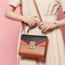 셀러허브(잡화) [라일리] Rly 여성 데일리크로스백 가죽 배색컬러 포인트 토트백