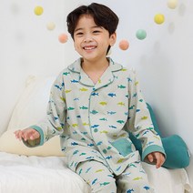 삐삐롱 나이스샤크 좌우사 파자마 9부 상하세트