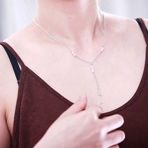 가배리본 더블웨이 담수진주 은목걸이 DIYSET 실버 목걸이 만들기 은목걸이만들기