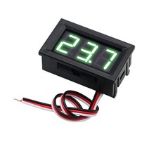 1pcs 0.56 인치 DC LED 디지털 전압계 0-30V 3 와이어 전류계 볼트 패널 테스터 미터 바이크 오토바이 C, 03 Green