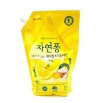 LG생활건강 자연퐁 기름기걱정없는 베이킹소다&레몬 주방세제 리필 1.4L, 1400ml, 4개
