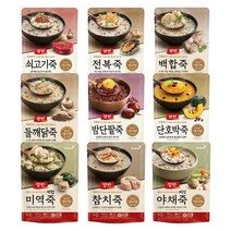 동원 양반 파우치죽 420g 9종 6개 골라담기 호박 야채 참치 쇠고기 밤단팥 백합 전복 미역 들깨닭, 8. 양반 백합미역 파우치죽 420g_2. 양반 버섯
