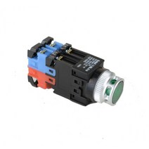 건흥전기 1A1B 조광 누름버튼 보호형 LED 램프 푸쉬온 스위치 230V AC 25mm KBL25MP-L3A11, 화이트 [KBL25MP-L3AW11]