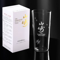 YAMAZAKI 로고 위스키 하이볼 수공제작 크리스탈 글라스, 화이트, 꽃