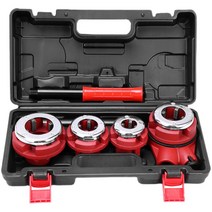 파이프 배관 나사 가공기 절삭기 미싱기 휴대용 수도, 수동스레딩기계 4헤드고정장치4포인트 1.2인치