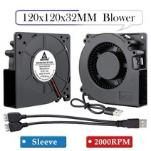 휀 GDSTIME듀얼 40mm 60mm 80mm 92mm 120mm 140mm 5V USB 팬 AV 수신기 DVR 및 TV 박스 냉각용 2 인 1 케이블 컨트롤러, 18.12032 5V Blower