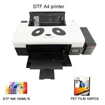 휴대용 미니프린터 A4 프린터 블루투스 영수증 종이 무선 지원 스트폰 안드로이드 Procolored DTF 프린터 T셔츠용 L805 직접 전송 섬유 인쇄 취미 홈 비즈니스, A4 DTF PRINTER+미국 플러그