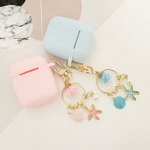 헤이로즈 바다러브 버즈 z플립 에어팟 키링 열쇠고리, 블루바다, 디자인