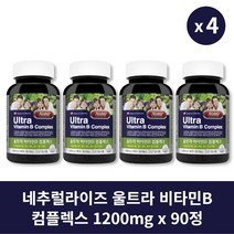 [본사정품] 노블 울트라 비타민B 컴플렉스 1200mg x 90정 4개 세트 12개월분 VITAMIN-B, 90정 × 4통