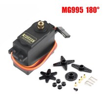 로봇 팔 자동차 RC 헬리콥터 아두이노 DIY용 플라스틱 서보 기어 모터 MG995 MG996 13kg 15kg 1 개 2 4 6/10, [05] 10pcs MG995 180