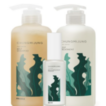 청미정 다시마 식물유래성분 두피케어 3종 set (샴푸&트리트먼트&에센스), 샴푸500ml+트리트먼트500ml+에센스80ml