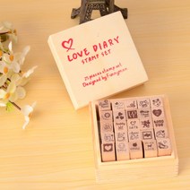 [핫템] 예쁜 캐릭터 우드 STAMP 다꾸 미니 스탬프 25종 러브_9230122999EA, 본상품선택, 본상품선택