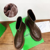 DFMEI 키가 큰 여성 가을 ​​겨울 양털 두꺼운 밑창 미드 부츠 브라운 롱부츠