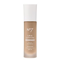 No7 Lift & Luminate 트리플 액션 세럼 파운데이션 - 엄버 촉촉하고 빛나는 베이스용 SPF 15 리퀴드 메이크업 성숙한 피부를 위한 래디언트 30ml 780264, 1 Fl Oz (Pack of 1), Warm Beige