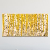 아트블루 돈 돌어오는 그림 거실 대형 와이드 물고기 추상화 황금 나무 풍수 인테리어 액자, 23_자작나무_와이드