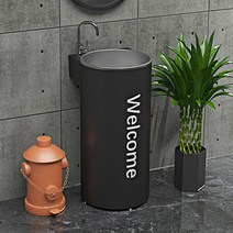 세면대 소형세면대 탑볼 욕실 탑볼세면기 소형 미니세면대 인테리어 하부장세면대 개수대, C. 매트 블랙 세면대