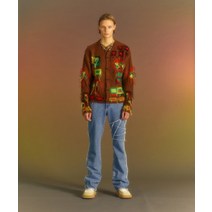 ANDERSSON BELL 빌리지 인타르시아 가디건 atb1006mBROWN VILLAGE INTARSIA CARDIGAN A23FWTBM1006_BR