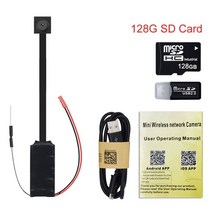 초소형 블랙박스 cctv 적외선 미니 음성 대화 감시 홈 애견 카메라 pegatah wifi hd 휴대용 p2p 무선 마이크로 캠 렌즈 부품 마이크로 비디오 원격 ip 캠코더, 카메라 추가 128GB